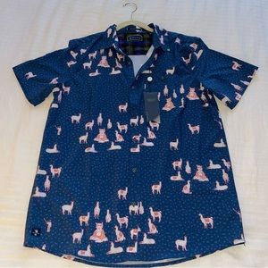 WILLIAM MURRAY THE LLAMA BUTTON DOWN - NWT